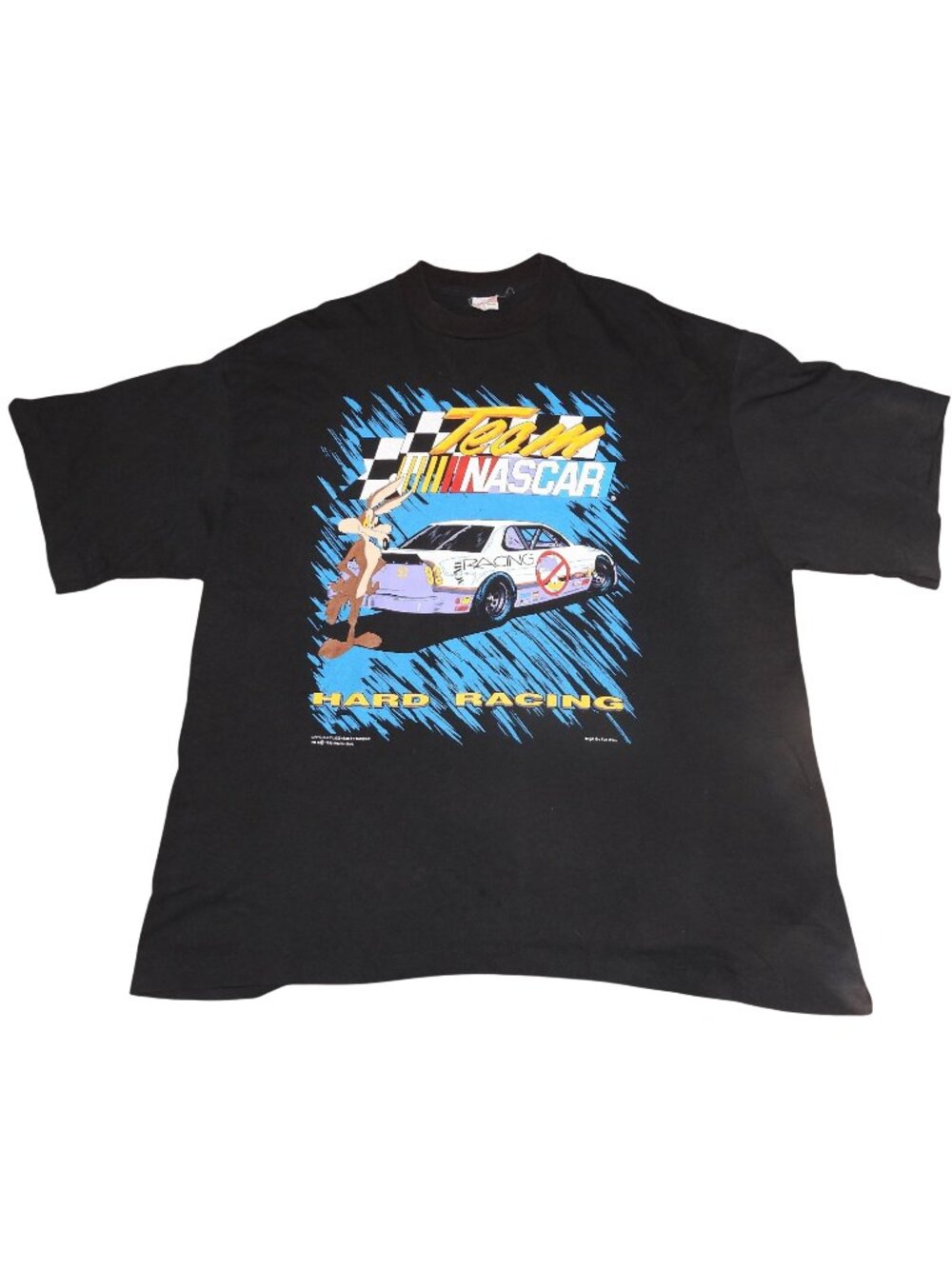 Vintage 1993 Wile E Coyote Team NASCAR Hard Racing Single Stitch T-Shirt XXL
